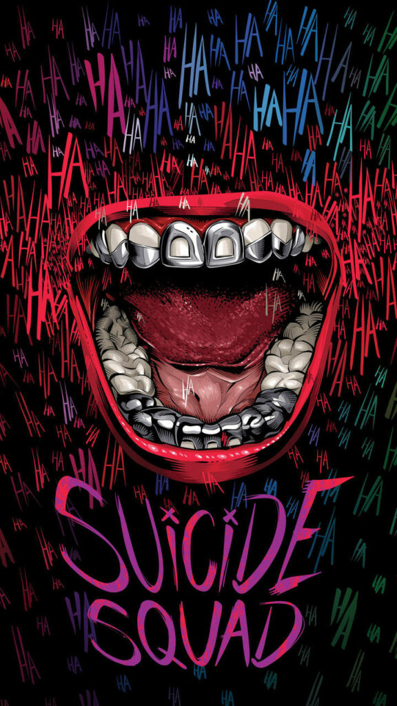 Vibrant Joker Wallpaper: Chaotic Laughter & Suicide Squad Colors