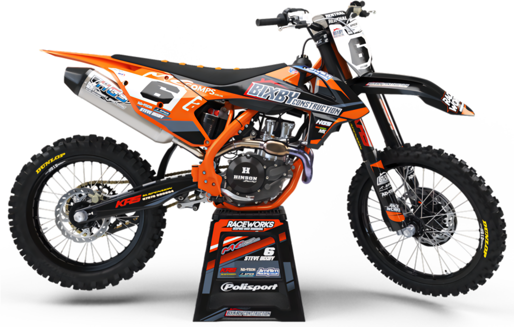 Vibrant KTM Motocross Bike Wallpaper for Off-Road Racing Fans