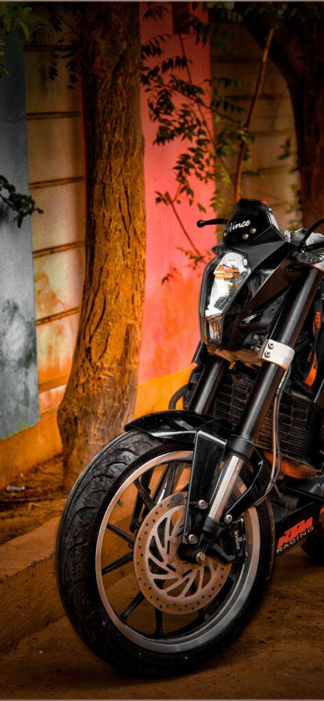 Vibrant KTM Motorcycle Wallpaper: Adventure-Inspired Background