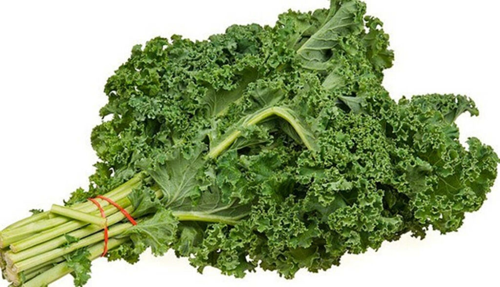 Vibrant Kale Bouquet Wallpaper: Fresh Green Curly Texture
