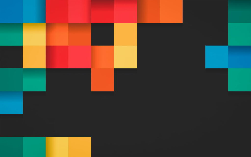 Abstract Geometric Symphony: A Vibrant Artistic Tapestry of Colors in a Square Pattern - Captivating 5K Wallpaper Background Photo