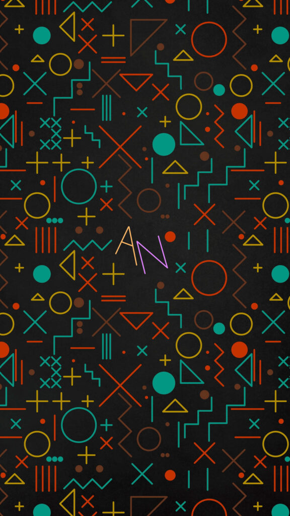 Vibrant Geometric Kaleidoscope with Central an Highlighted in a Sea of Colors Wallpaper