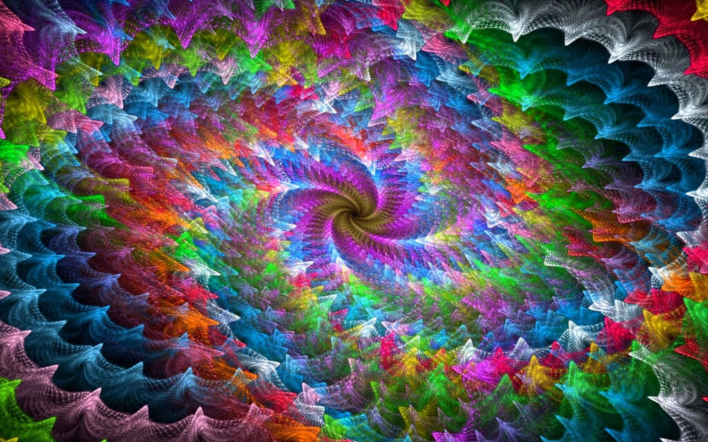 Psychedelic Kaleidoscope: Mesmerizing Burst of Vibrant Colors Unleashed Wallpaper