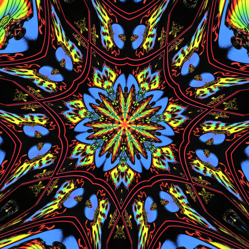 Mesmerizing Kaleidoscope Wallpaper: Vibrant Floral Abstract Design