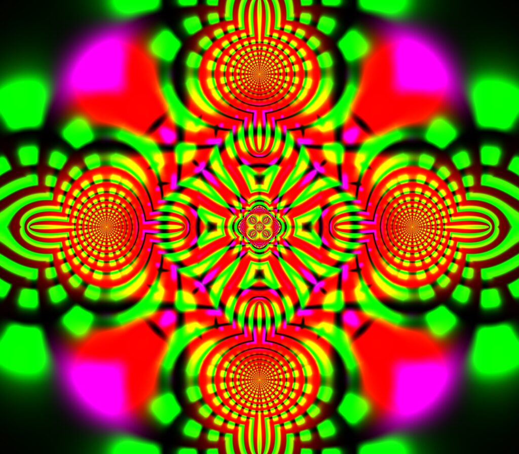 Vibrant Kaleidoscope Wallpaper: Bright, Intricate Pattern Background