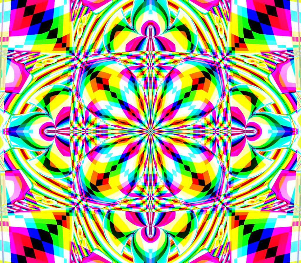 Vibrant Kaleidoscope Wallpaper: Intricate Geometric Background