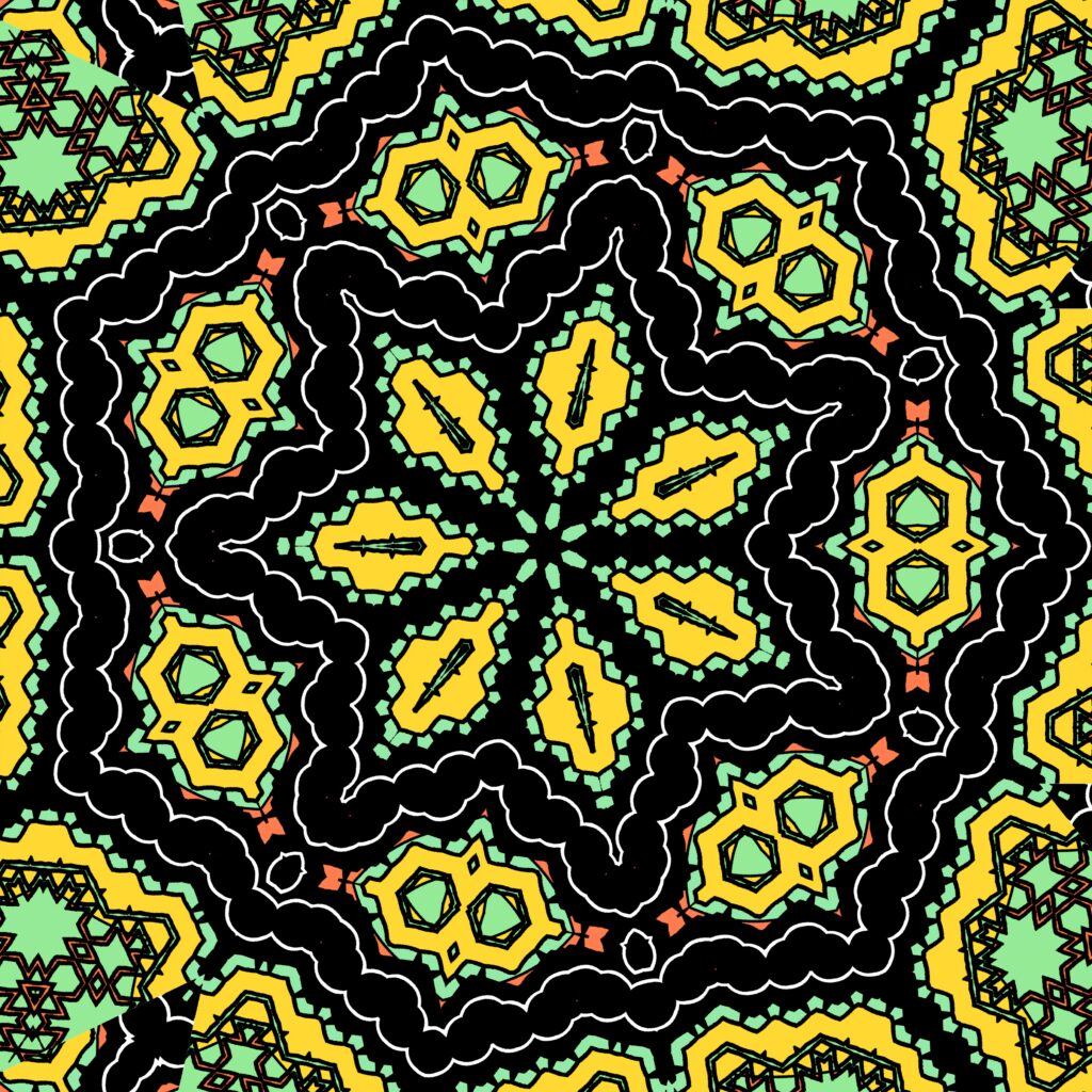Vibrant Kaleidoscope Wallpaper: Symmetrical Colorful Background