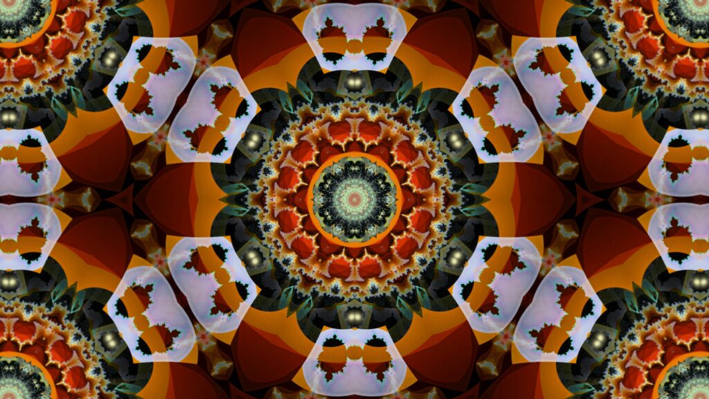 Vibrant Kaleidoscope Wallpaper - Intricate Fractal Design Background