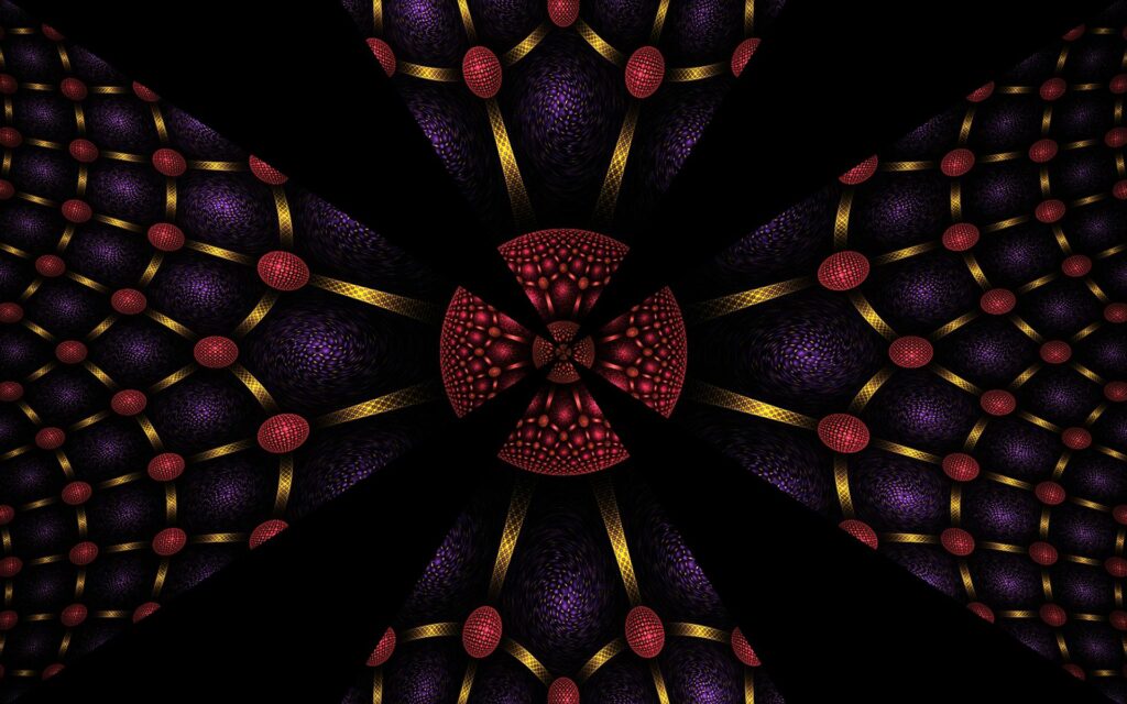 Vibrant Kaleidoscope Wallpaper - Mesmerizing Symmetrical Design