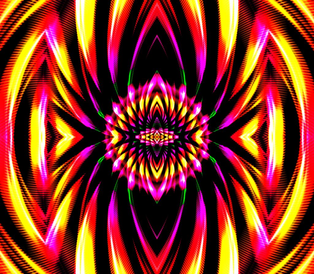 Vibrant Kaleidoscopic Fractal Wallpaper: Eye-Catching Background