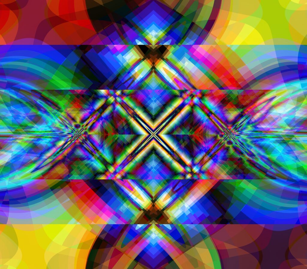 Vibrant Kaleidoscopic Abstract Wallpaper - 6400x5600 Background