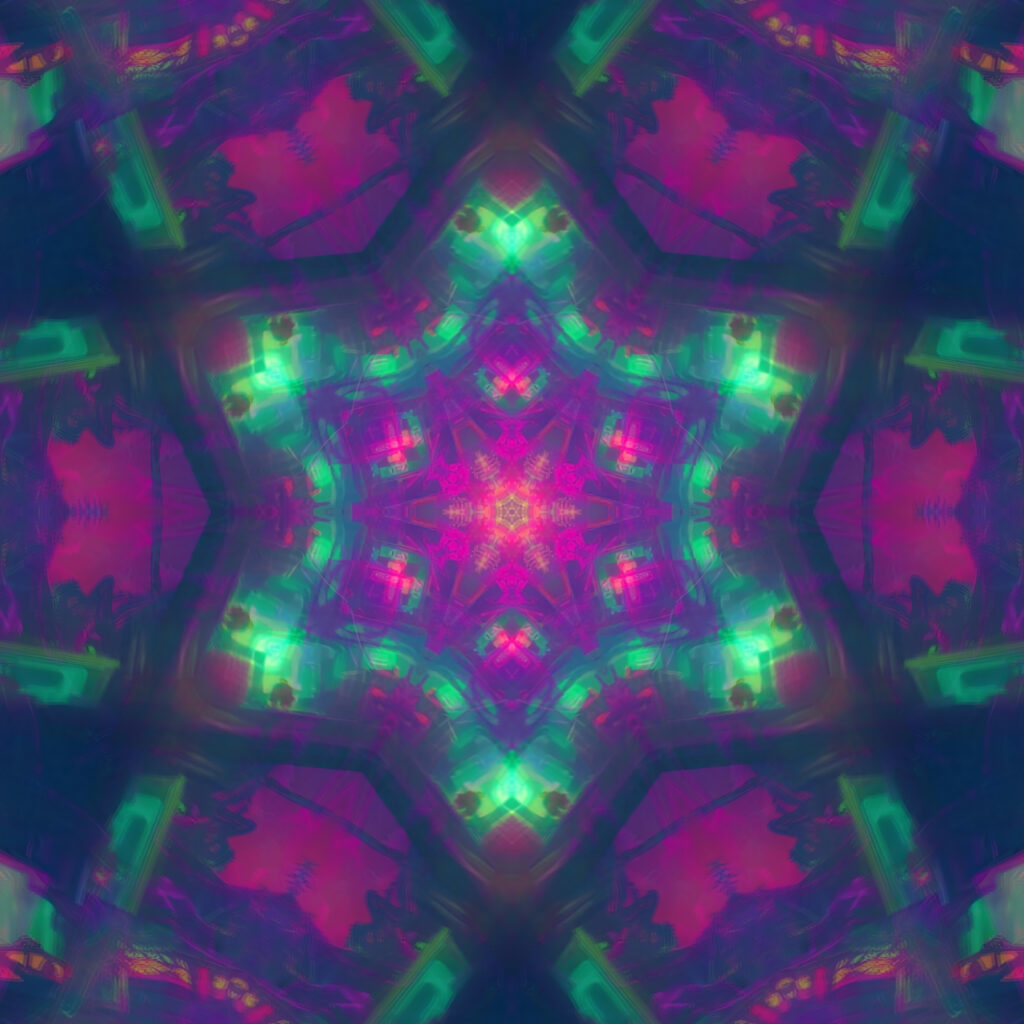 Vibrant Kaleidoscopic Wallpaper: Colorful Abstract Background Design