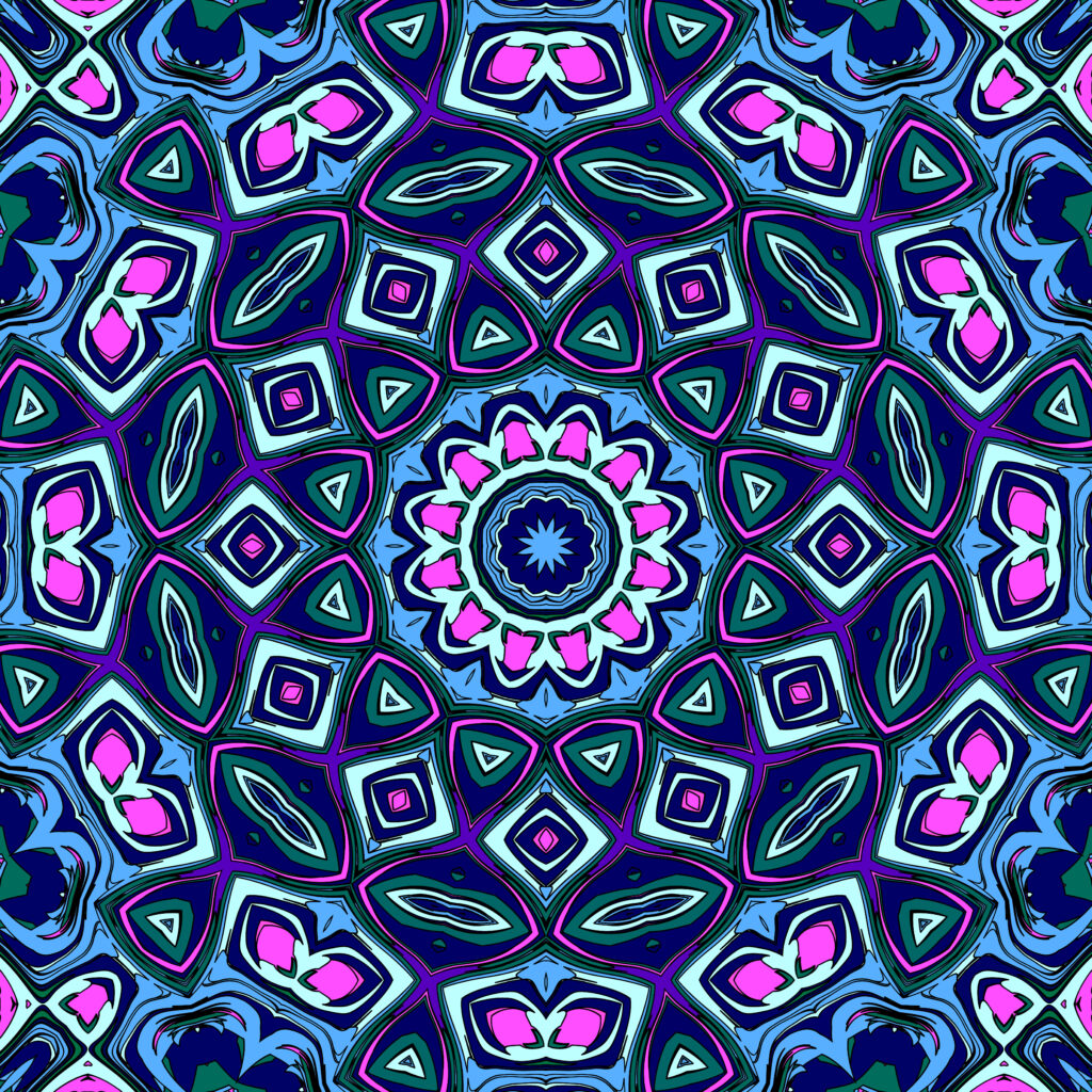 Vibrant Kaleidoscopic Wallpaper: Abstract Colorful Geometric Background