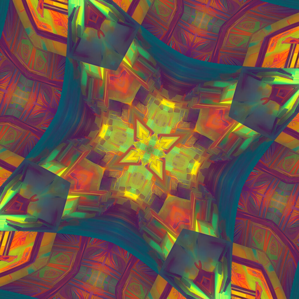 Vibrant Kaleidoscopic Wallpaper: Captivating Abstract Background