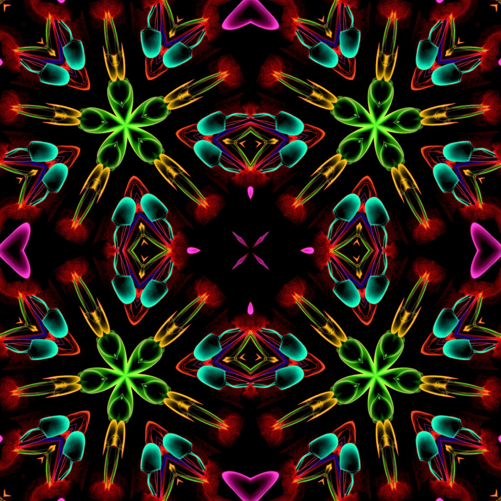 Vibrant Kaleidoscopic Wallpaper: Colorful Abstract Background 3456x3456