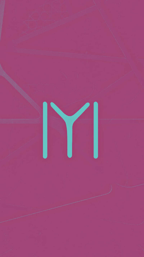 Kayi Tribe Symbol Wallpaper: Vibrant Blue & Purple Minimalist Design