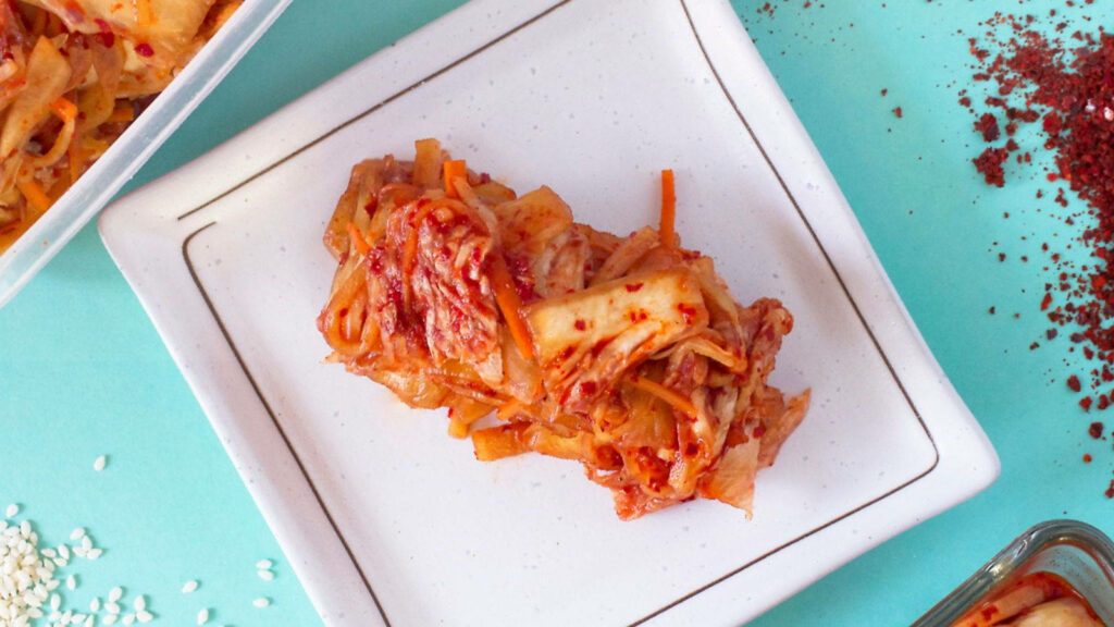 Vibrant Kimchi Wallpaper: Colorful Minimalist Aesthetic Background