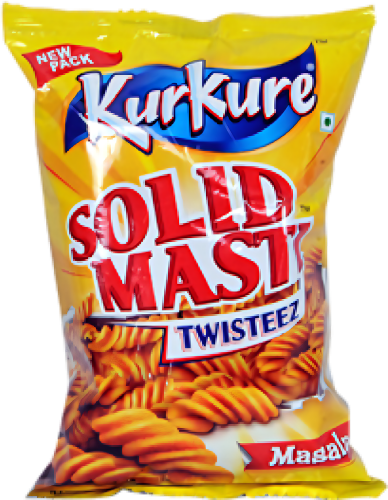 Vibrant Kurkure Solid Masti Twisteez: Colorful Masala Snack Wallpaper