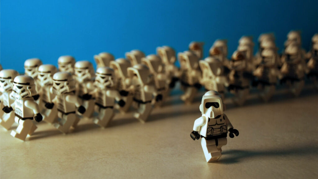 Dynamic LEGO Star Wars Stormtrooper Wallpaper Background
