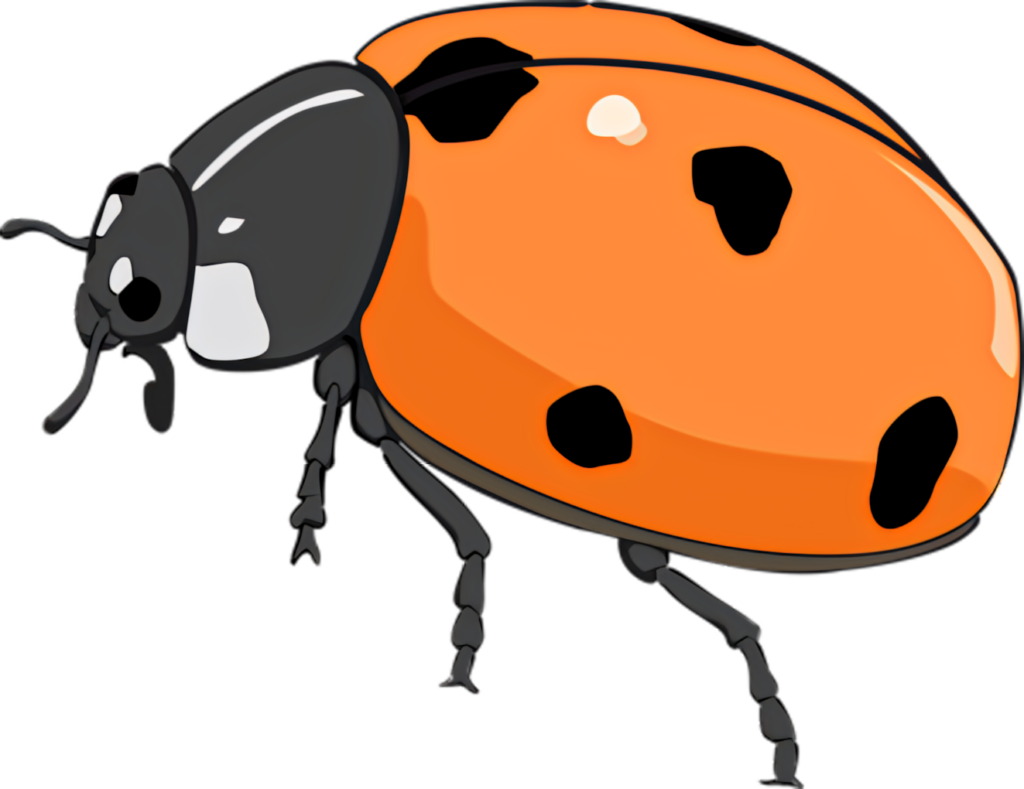 Vibrant Ladybug Wallpaper – Striking Orange and Black Illustration