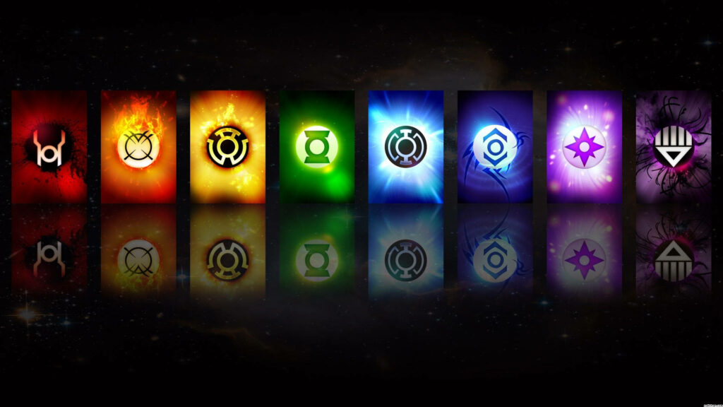 Vibrant Lantern Corps Emblems Wallpaper - DC Universe Online