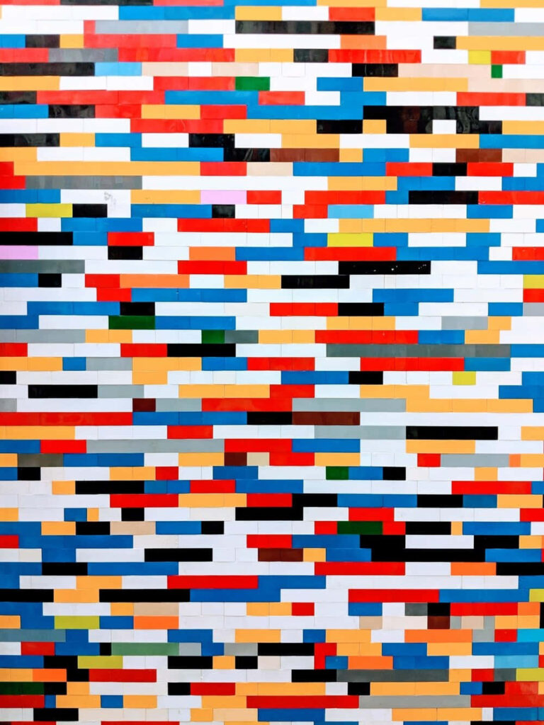 Colorful Lego-Inspired iPhone Wallpaper: Playful Block Pattern Background