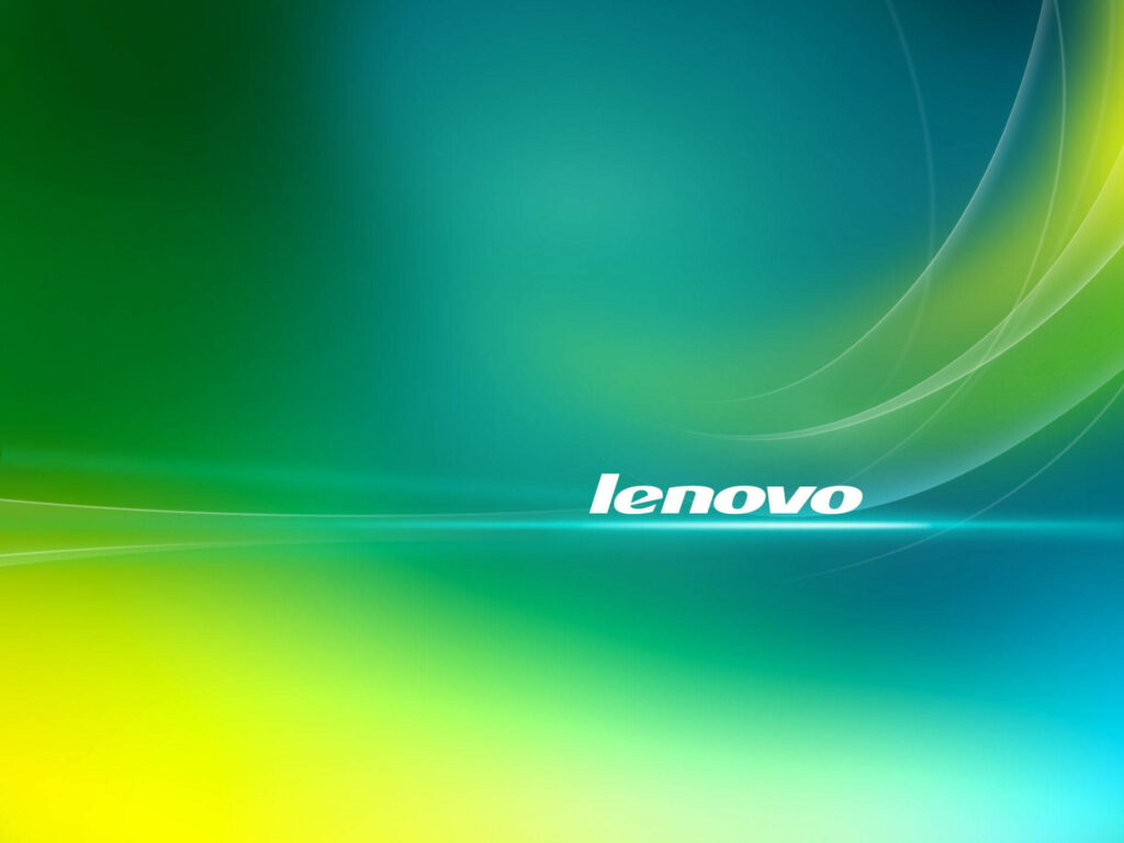 Vibrant Lenovo Wallpaper: Bright Green & Blue Gradient Design