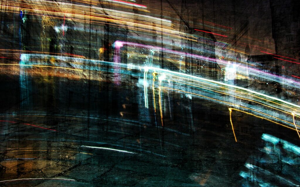 Vibrant Light Trails Abstract Wallpaper - Dynamic Color Flow Background