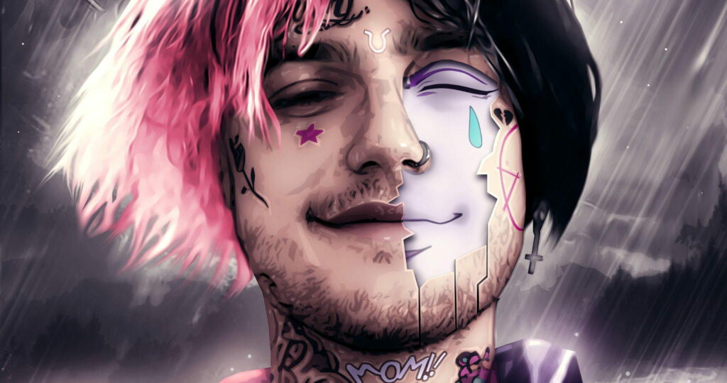 Gothic Elegance: Lil Peep Immortalized in Stunning 4K PC Wallpaper
