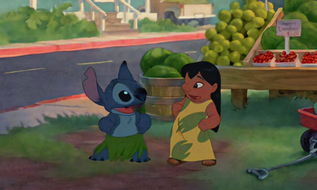 Lilo and Stitch Dance in Tropical Paradise - Disney Wallpaper