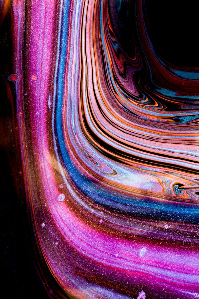 Vibrant Liquid Paint Swirls Wallpaper - Macro Abstract Art Background