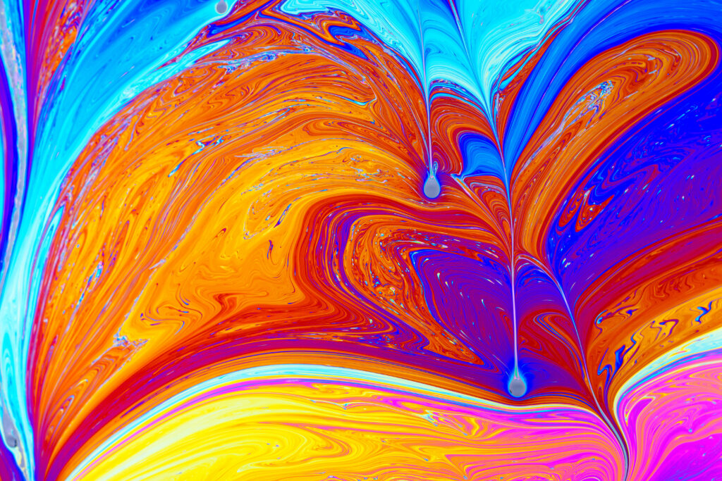 Colorful Liquid Paint Swirl Abstract Wallpaper – Energetic Background