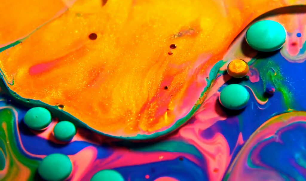 Vibrant Liquid Paint Wallpaper: Mesmerizing Multicolored Abstract Background