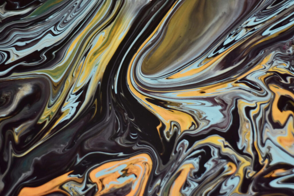 Vibrant Liquid Paint Swirl Wallpaper: Dynamic Marbled Abstract Background