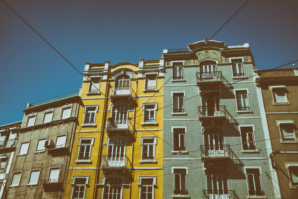 Vibrant Lisbon Wallpaper: Colorful Street View & Historic Charm