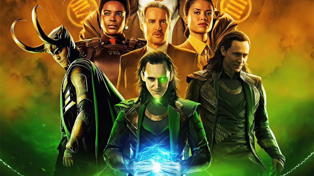 Vibrant Marvel Loki Wallpaper 1366x768: Loki & Characters in Energy Glow