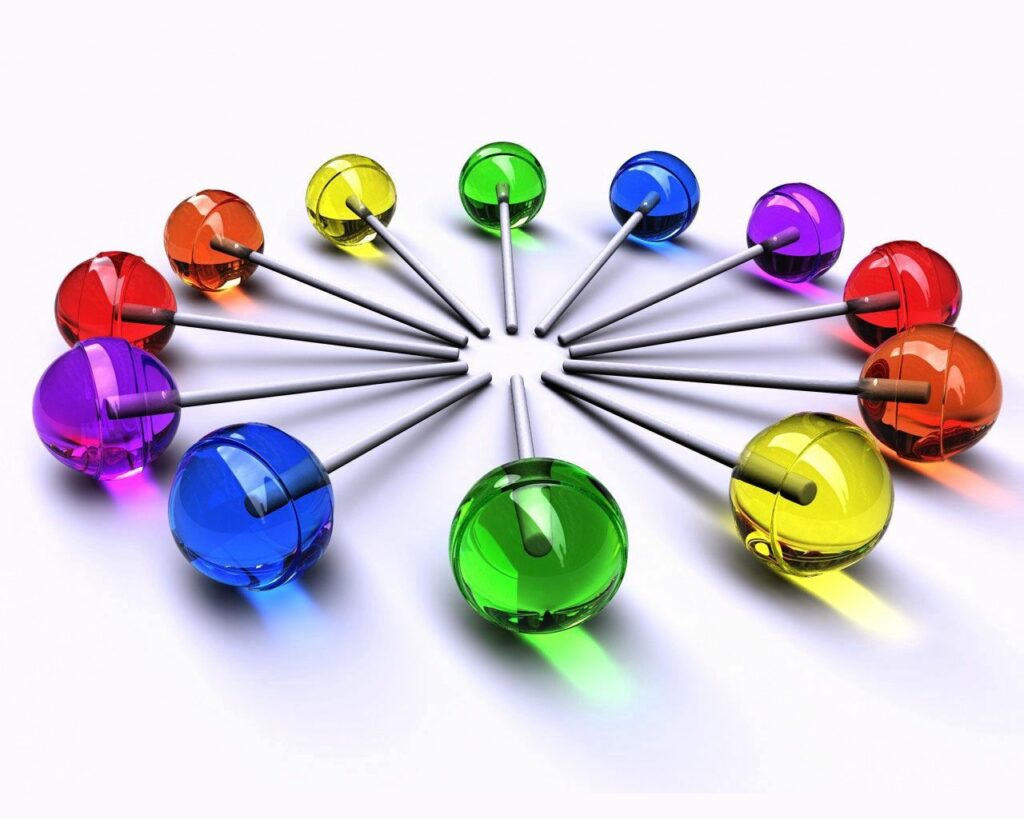 Vibrant Lollipop Wallpaper: Colorful Circular Design on Bright Background