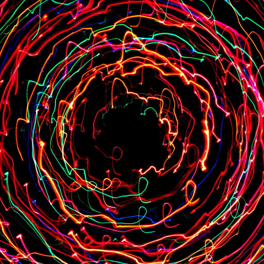 Vibrant Long Exposure Light Trails Wallpaper - 3072x3072 Background