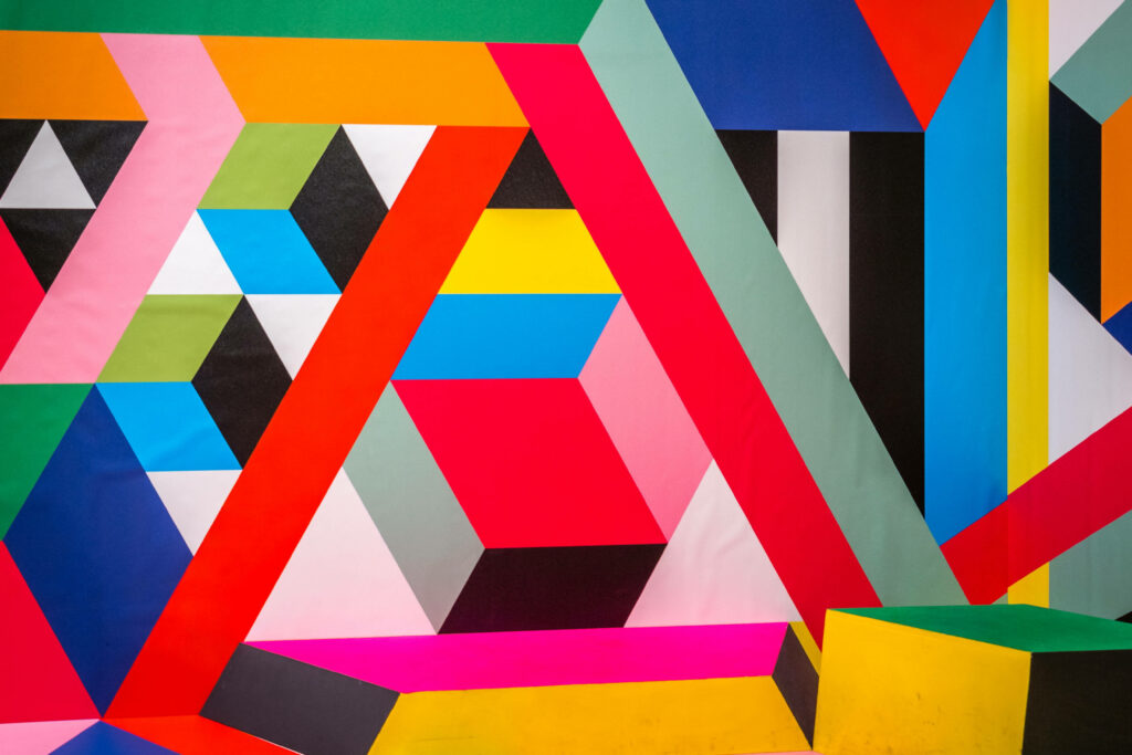 Vibrant Low-Poly Desktop Wallpaper: A Contemporary Fusion of Colors in Modern Art