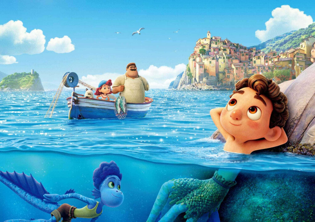 Vibrant Luca Wallpaper: Coastal Views & Playful Underwater Adventure