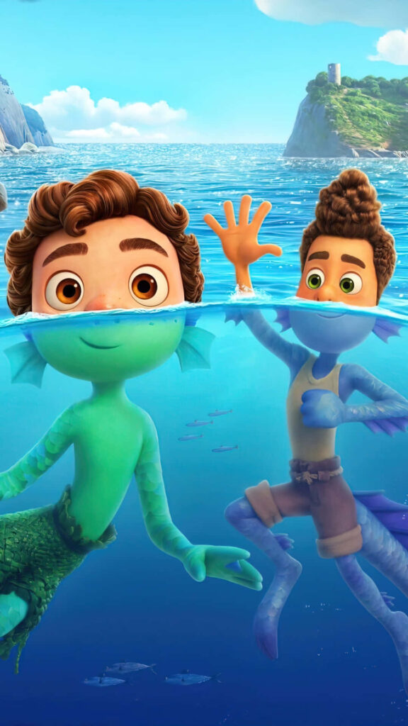 Colorful Luca & Alberto Wallpaper | Playful Ocean Scene Background