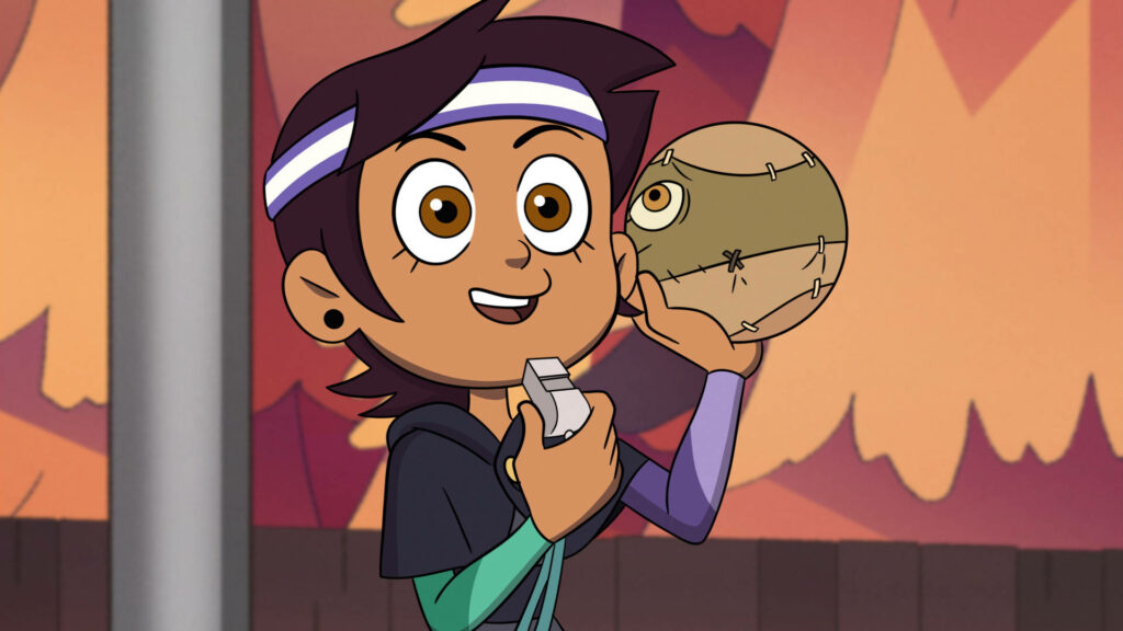Luz from The Owl House: Cheerful Baseball Wallpaper Background