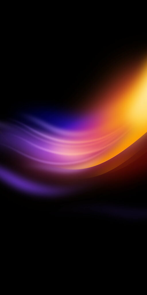 Vibrant HD Phone Wallpaper featuring MIUI 10 for Xiaomi Mobile - Blue and Orange Gradient in Dark