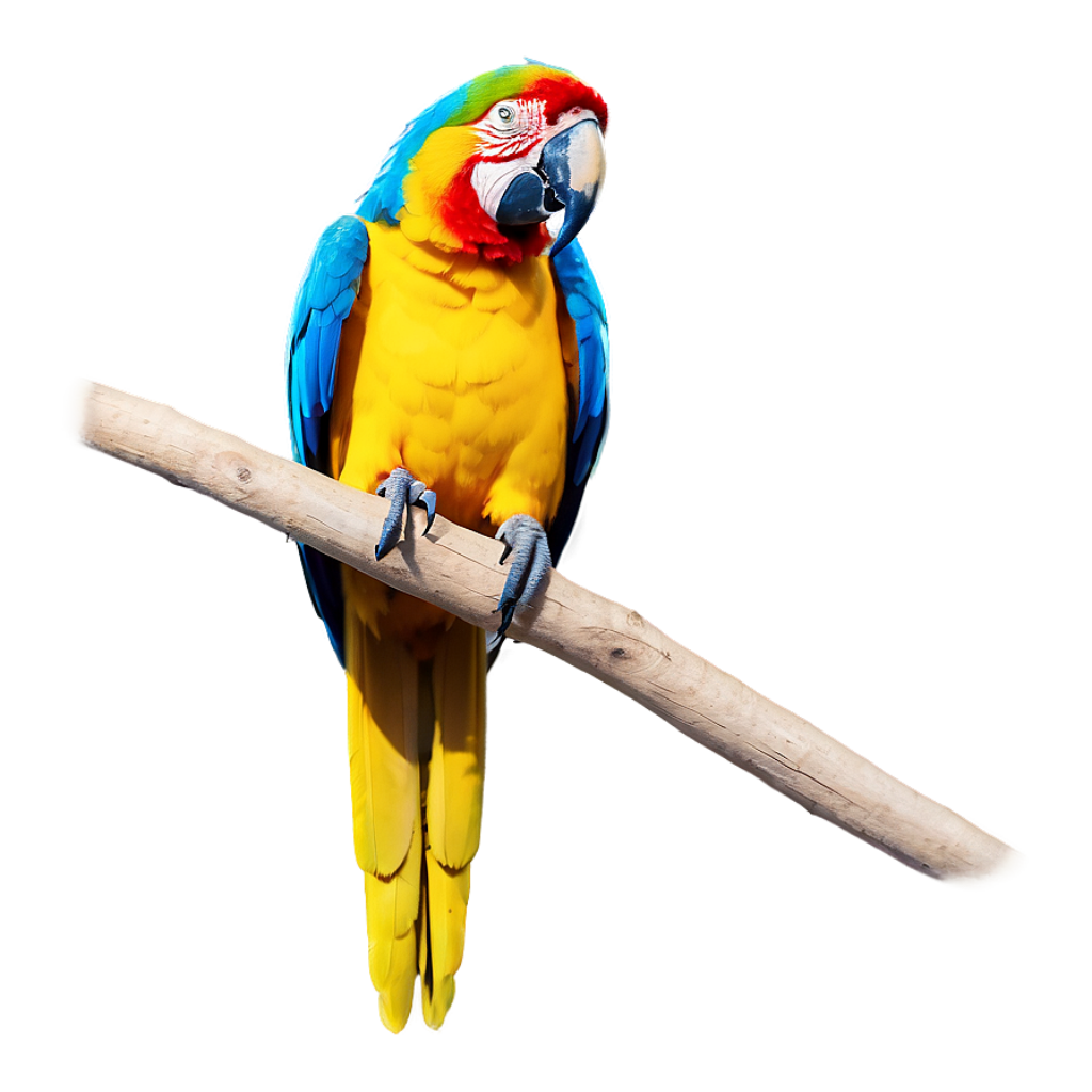 Vibrant Macaw Parrot Wallpaper: Blue & Yellow Exotic Beauty