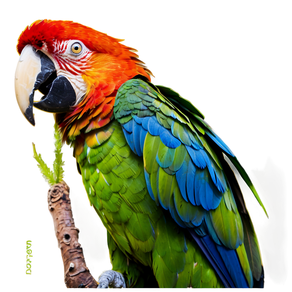 Vibrant Macaw Parrot Wallpaper: Striking Colors on a Blurred Background