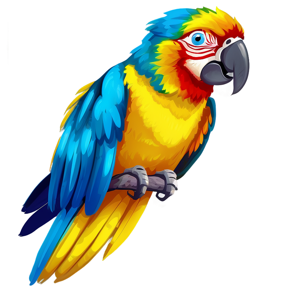 Vibrant Macaw Parrot Wallpaper: Striking Colors on Soft Background
