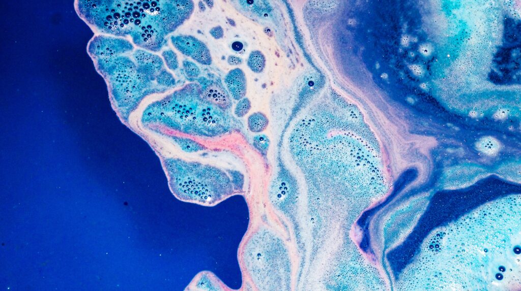 Vibrant Macro Wallpaper: Colorful Bubbles in Bright Abstract Swirls