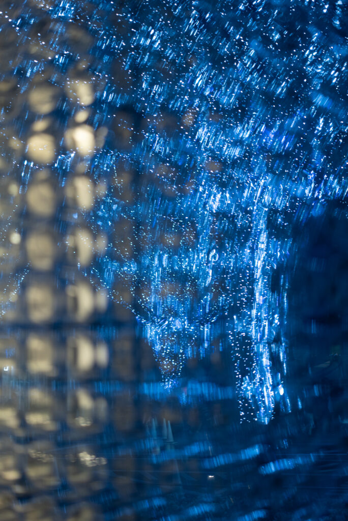 Vibrant Blue Macro Wallpaper: Glimmering Textured Glass Background