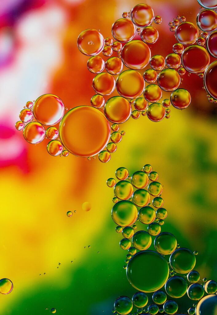 Vibrant Colorful Bubble Wallpaper: Macro Liquid Background