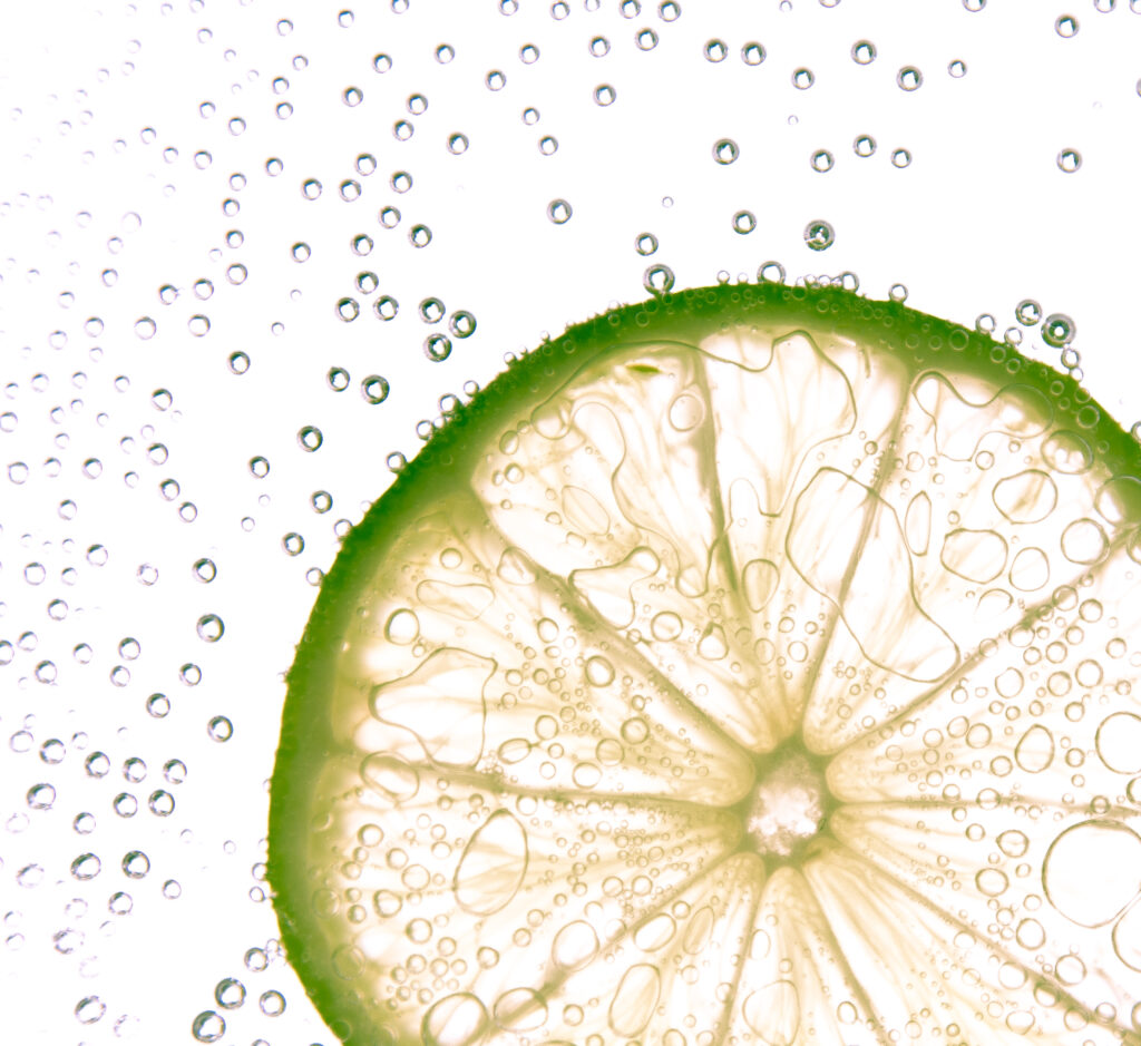 Vibrant Macro Lime Wallpaper: Fresh Citrus & Bubbles Background